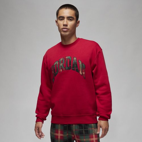 Air Jordan Essential Holiday Fleece Crew - Gym Red - DV1574-687
