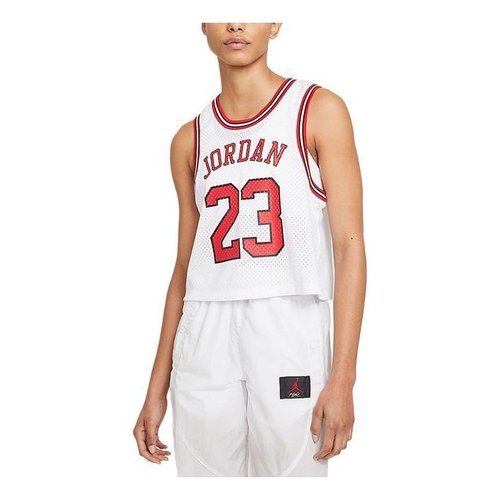 Air Jordan Essential Knit Net Ventilate Basketball Jersey - White - DD0286-100