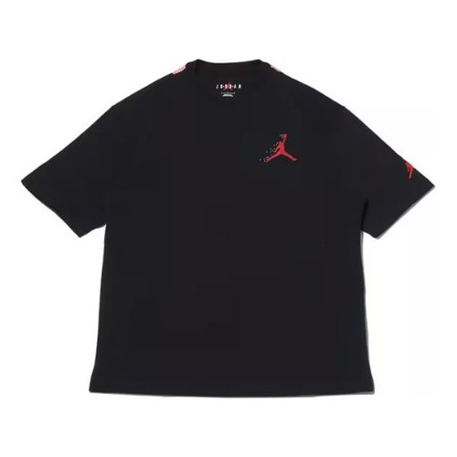 Air Jordan Essentials Holiday T-Shirt - Black/Red - FD7011-010
