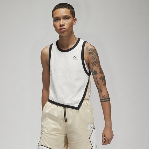 Air Jordan Essentials Jersey Tank Top - Sail/Sanddrift/Black - DO5035-133