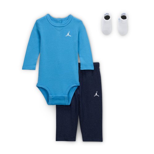 Air Jordan Essentials Long Sleeve Bodysuit Boxed Set - Obsidian - NJ0774-UU7