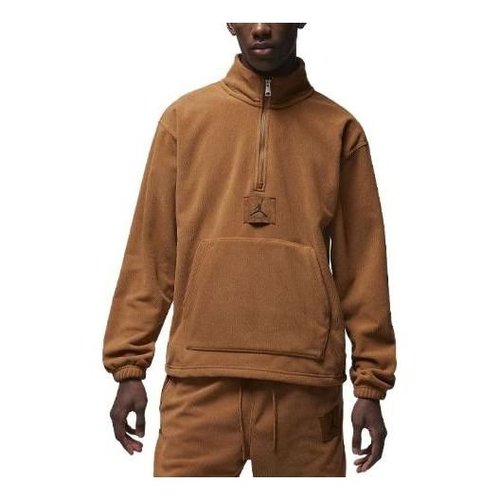 Air Jordan Essentials Winterized Fleece Half-Zip - Light British Tan - FD7863-281