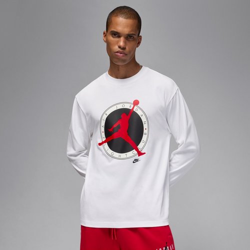 Air Jordan Flight Club Long-Sleeve T-Shirt - White/University Red - IF3010-100