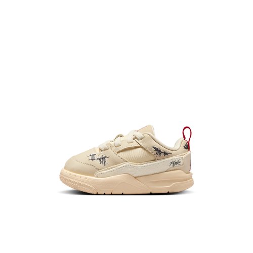 Who Decides War x Air Jordan Flight Court | Cream | Size 9 - Coconut Milk/Muslin/Off Noir/Varsity Red - HQ2959-100