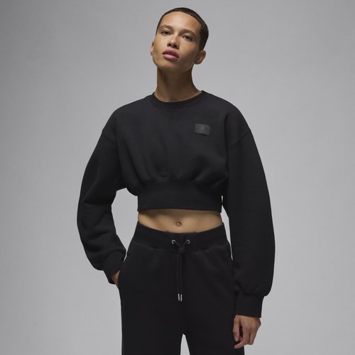 Air Jordan Flight Fleece Cropped Sweatshirt - Black - FV7152-010