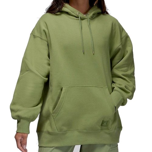 Air Jordan Flight Fleece Pullover Hoodie - Sky J Light Olive/Brown Kelp - FB5111-340