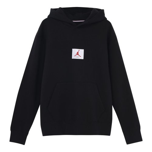 Air Jordan Flight Logo Casual Sports Fleece Lined Pullover - Black - CZ8261-010