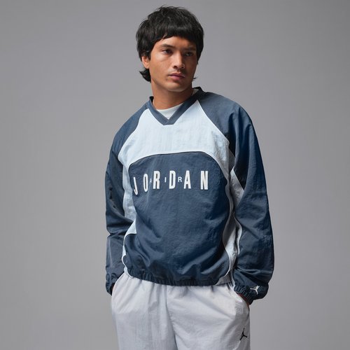 Air Jordan Flight Long-Sleeve Warm-Up Top - Squadron Blue/Aura/Sail/Sail - IF1835-464