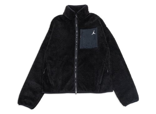 Air Jordan Flight Mountainside Faux Fur Jacket - Black/White - HV0778-010