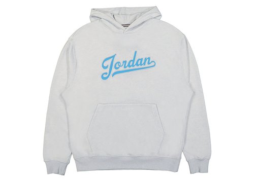 Air Jordan Flight MVP Fleece Pullover Hoodie - Pure Platinum/Heather/Black - FN4613-043