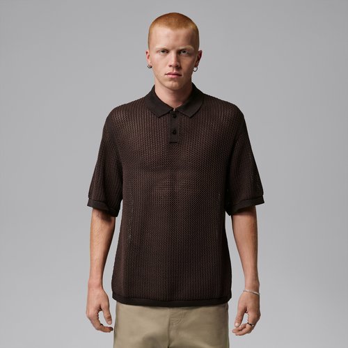 Air Jordan Flight Short-Sleeve Knit Polo - Velvet Brown - IF1909-220