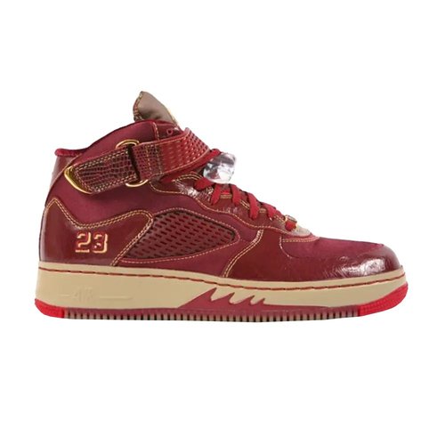 Air Jordan Fusion 5 Wine N Grind - Red Earth/Metallic Gold-Tweed - 333690-671