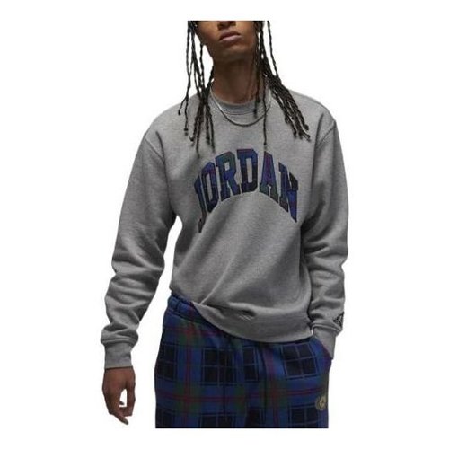 Air Jordan Holiday Fleece Crew Sweatshirt - Grey - DV1576-091