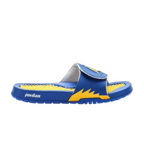Air Jordan Hydro 5 Retro Slides - Game Royal/White-Varsity Maize - 555501-489