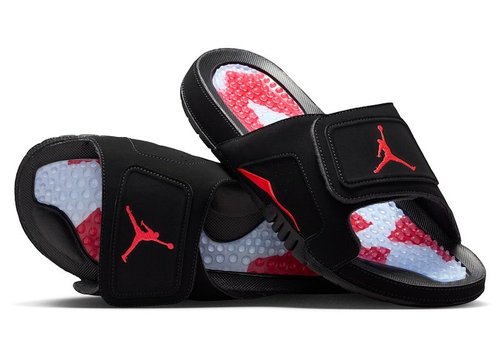 Air Jordan Hydro 6 Slide - Black/Infrared 23 - DM0979-009
