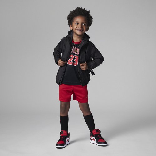 Air Jordan Jersey and Shorts Set - Black/Gym Red - 757559-KR5