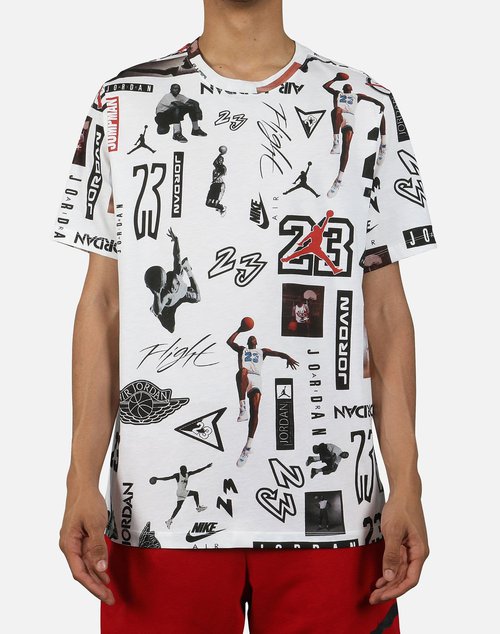 Air Jordan JUMPMAN AOP HBR PHOTO TEE - White - CD8527-100