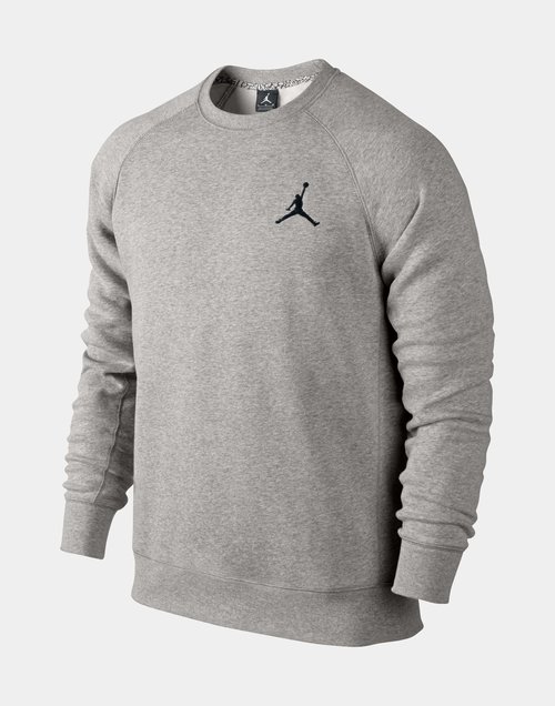 Air Jordan Jumpman Brushed Long Sleeve Crew Shirt - Grey - 688997-063