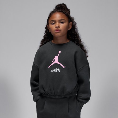 Air Jordan Jumpman Club Pleated Fleece Crew - Off Noir/Pink/White - 35F410-G0T