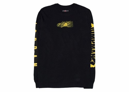 Air Jordan Jumpman Flight L/S T-shirt - Black/Yellow - DA9881-011