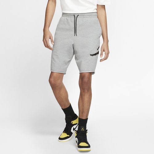 Air Jordan Jumpman Logo Fleece Shorts - Carbon Heather/Black - AQ3115-091