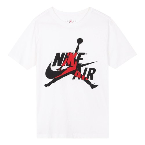 Air Jordan Jumpman Logo Printing Knit Sports Round Neck Short Sleeve White - DH9493-100
