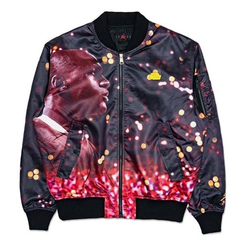 Air Jordan MA-1 Casual Zipper Embroidered Jacket 'Black' - DB3693