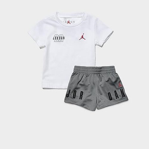 Air Jordan Jumpman T-Shirt and Shorts Set - White/Smoke Grey - 65F023-031