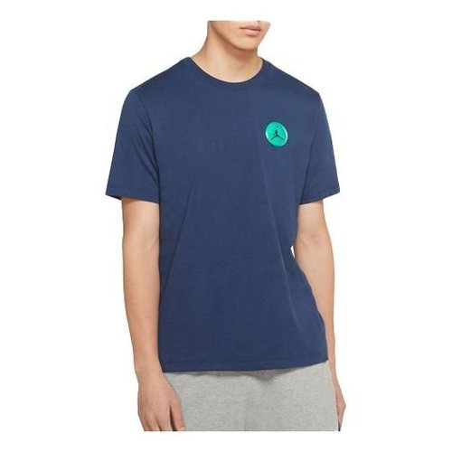 Air Jordan LEGACY AJ13 Sports Short Sleeve Blue - Dark Blue - CW0800-414