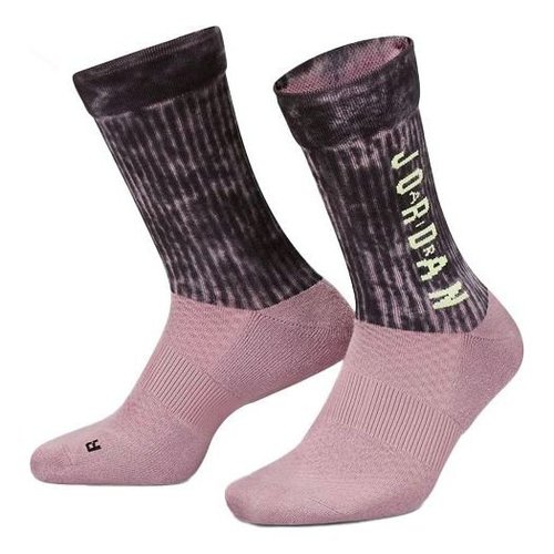 Air Jordan Legacy Sport DNA Tie Dye Alphabet Athleisure Casual Sports Socks Couple Style One Pair Pink - Multicolor - SK0028-500