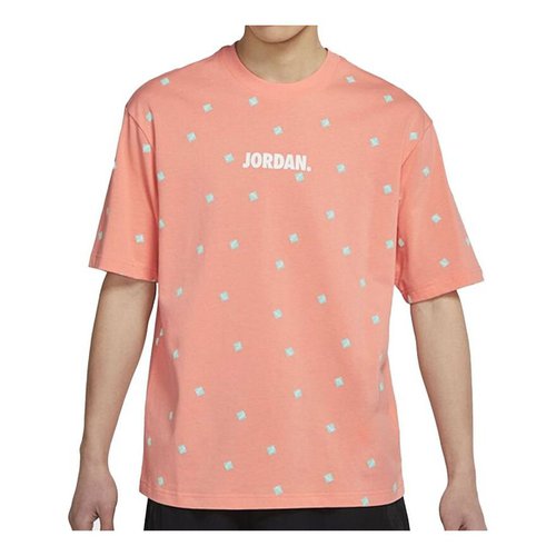 Air Jordan Logo Print Crew Neck Short-sleeved - Pink - CZ5186-693
