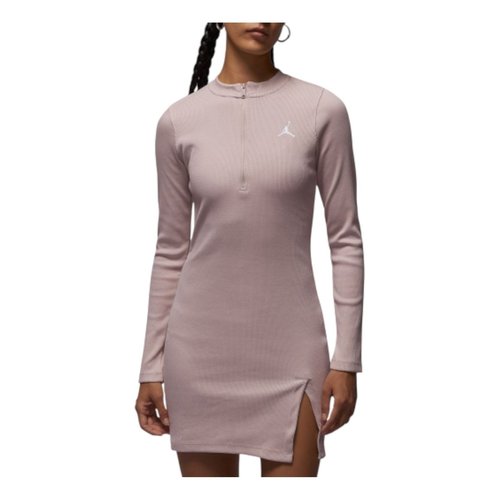Air Jordan Long Sleeved Knitted Dress - Fossil Lime/White - HF9478-292