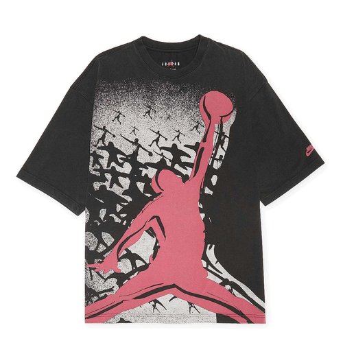 Air Jordan Oversized Reissue T-Shirt - Black/Gym Red/Gym Red - HQ8982-010