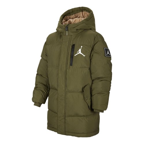 Air Jordan Midlength Puffer Coat - Olive Green - FV2740-398