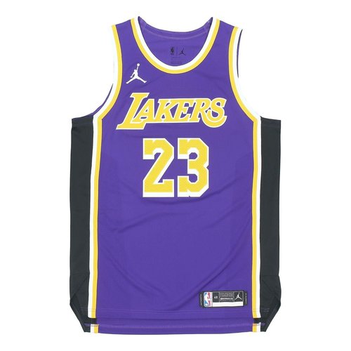 Air Jordan NBA Basketball game Jersey AU Player Edition Los Angeles Lakers LeBron James No. 23 - Purple - CV8856-511