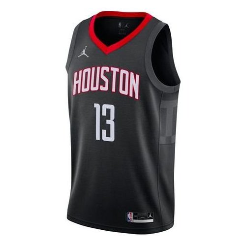 Air Jordan NBA SW Fan Edition 20-21 Season houston rockets LeBron James 13 Sports Basketball Jersey - Black - CV9478-016