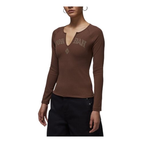 Air Jordan New Year Collection Long Sleeved Knit Top - Light Chocolate - IQ3964-216