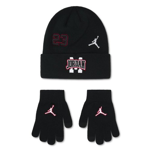 Air Jordan Patch Beanie 2-Piece Set - Black - 9A9103-023