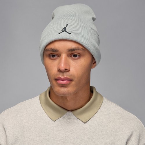 Air Jordan Peak Satin-Lined Beanie - Light Smoke Grey/Black - HJ3224-077