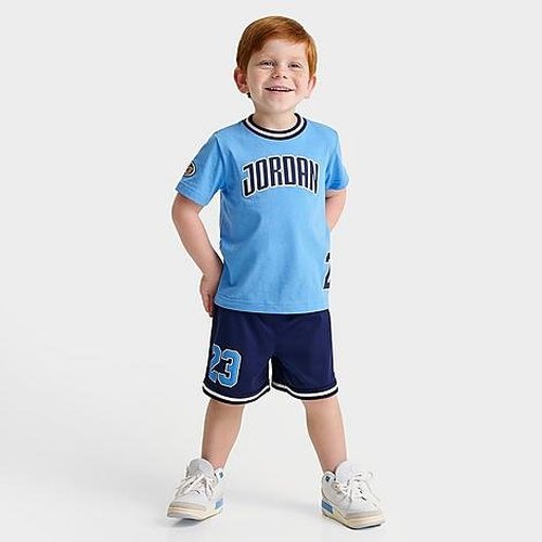 Air Jordan Playoff T-Shirt and Mesh Shorts Set - University Blue/Midnight Navy - 75D969-416