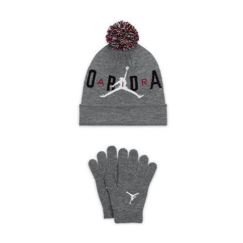 Air Jordan Pom Beanie Set Big 2-Piece Set - Carbon Heather - 9A0869-GEH
