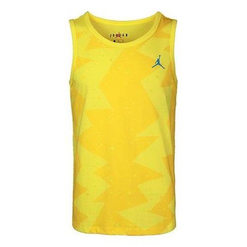 Air Jordan Printed Poolside Printing Basketball Sports Vest - Yellow - CJ6231-728