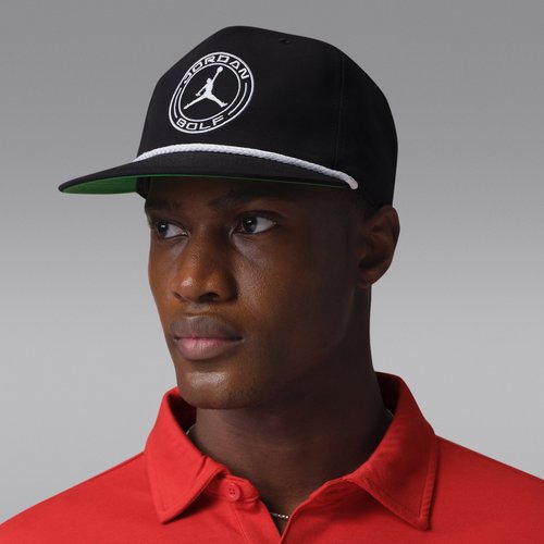 Air Jordan Pro Structured Dri-FIT Flat-Brim Golf Hat - Black/Black/Kelly Green/White - IM4540-010