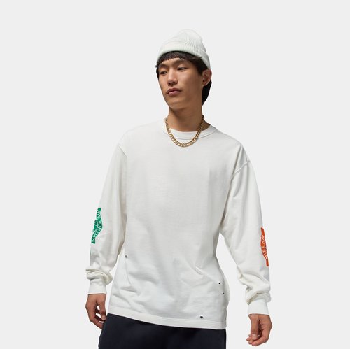 Air Jordan Rare Air Long-Sleeve T-Shirt - Sail/ Brilliantorange - IB3134-133