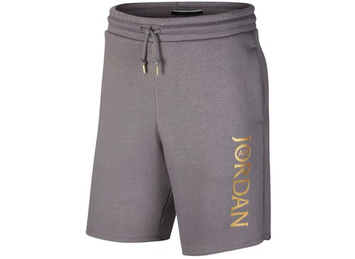 Air Jordan Remastered HBR Fleece Shorts - Gunsmoke/Metallic Gold - AV0692-056