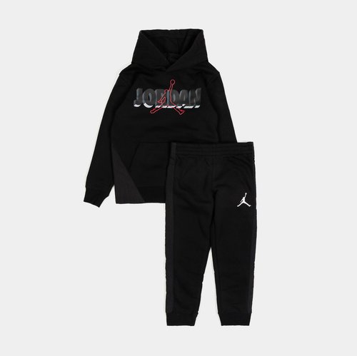 Air Jordan Sideline Fleece Pullover and Jogger Set - Black/Grey - 75B814-023