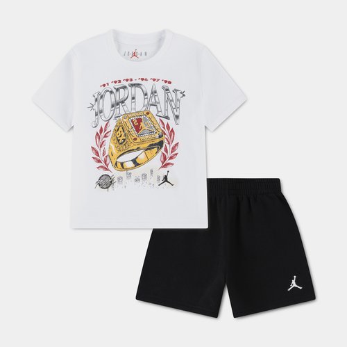 Air Jordan Skyline Rings Fleece Set - White/Black - 75F973-023
