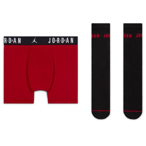 Air Jordan Socks and Dri-FIT Boxer Briefs 2-Piece Set - Gym Red - 9J0785-R78