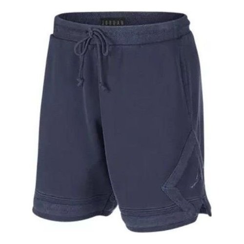 Air Jordan Solid Color Stripe Side Logo Printing Lacing Breathable Shorts Blue - 939961-451