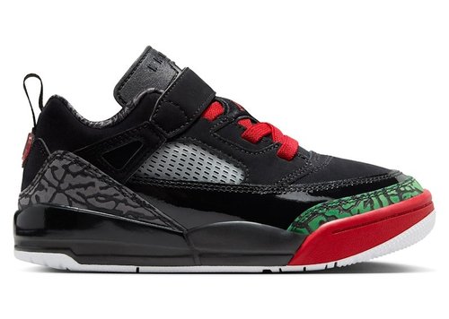 Air Jordan Spizike Low | | Size 1.5 - Black/Classic Green/White/Varsity Red - FQ3951-060